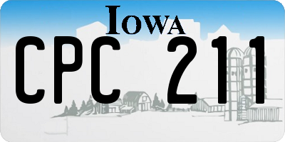 IA license plate CPC211