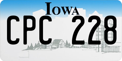 IA license plate CPC228