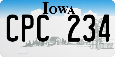 IA license plate CPC234