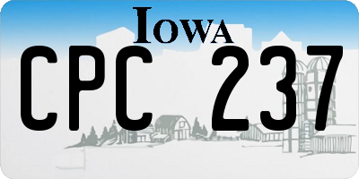 IA license plate CPC237