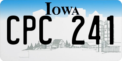 IA license plate CPC241