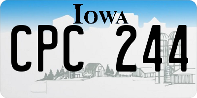 IA license plate CPC244
