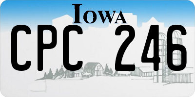 IA license plate CPC246