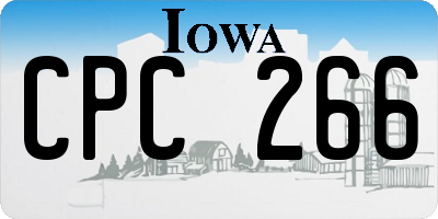 IA license plate CPC266