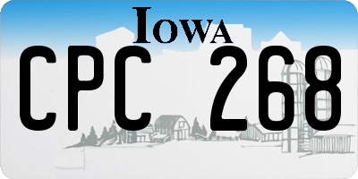 IA license plate CPC268
