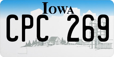 IA license plate CPC269