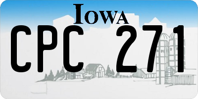 IA license plate CPC271