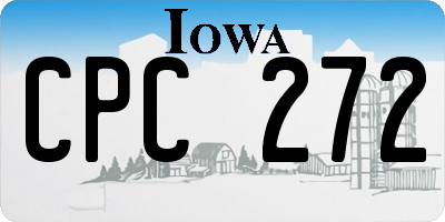 IA license plate CPC272