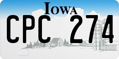 IA license plate CPC274