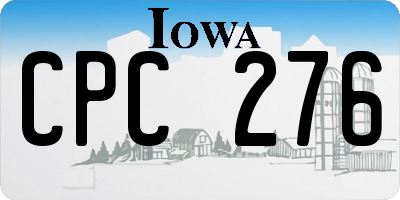 IA license plate CPC276