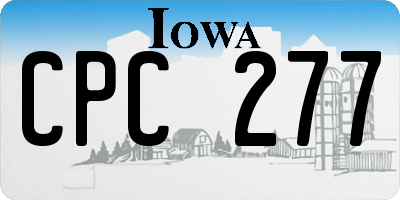 IA license plate CPC277