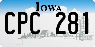 IA license plate CPC281