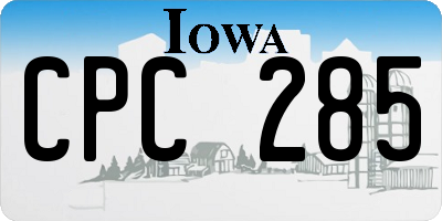 IA license plate CPC285