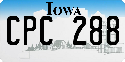 IA license plate CPC288