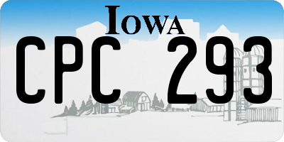 IA license plate CPC293