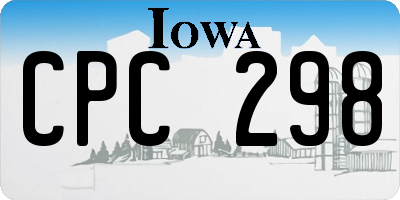 IA license plate CPC298