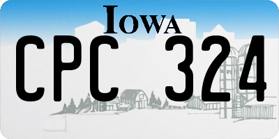 IA license plate CPC324