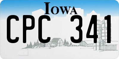 IA license plate CPC341