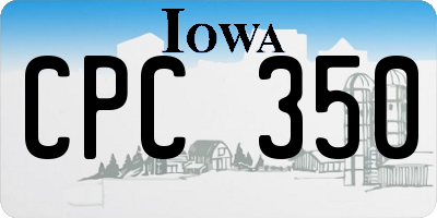IA license plate CPC350