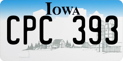 IA license plate CPC393