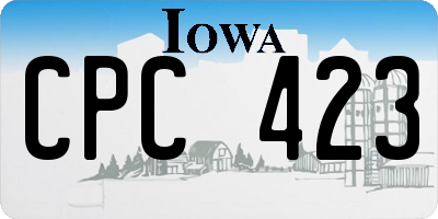 IA license plate CPC423