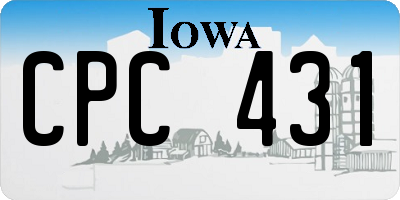 IA license plate CPC431
