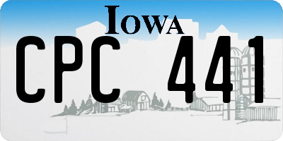 IA license plate CPC441