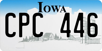 IA license plate CPC446
