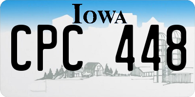 IA license plate CPC448