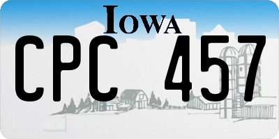 IA license plate CPC457