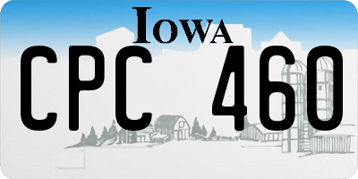 IA license plate CPC460