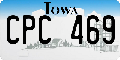 IA license plate CPC469