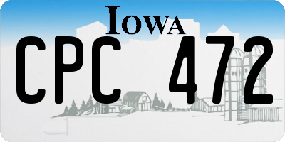 IA license plate CPC472