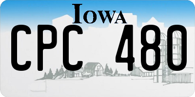 IA license plate CPC480