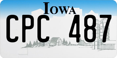IA license plate CPC487