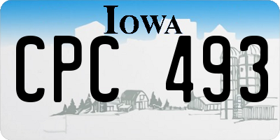 IA license plate CPC493