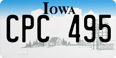 IA license plate CPC495