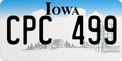 IA license plate CPC499