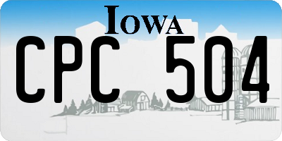 IA license plate CPC504