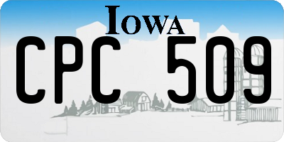 IA license plate CPC509
