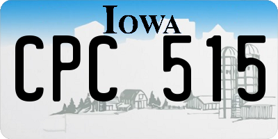 IA license plate CPC515