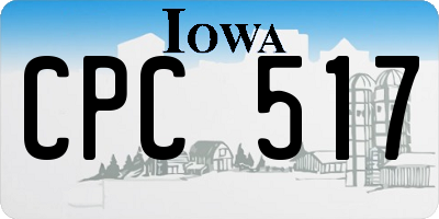 IA license plate CPC517