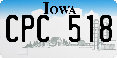 IA license plate CPC518
