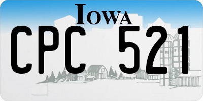 IA license plate CPC521