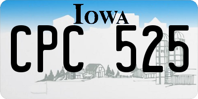 IA license plate CPC525