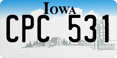 IA license plate CPC531