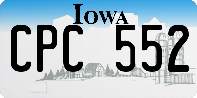 IA license plate CPC552