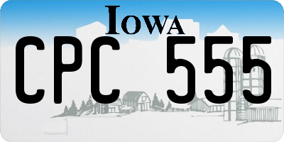 IA license plate CPC555