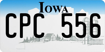 IA license plate CPC556