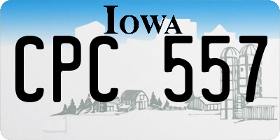 IA license plate CPC557
